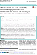 Cover page: The association between community-associated Staphylococcus aureus colonization and disease: a meta-analysis