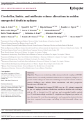 Cover page: Cerebellar, limbic, and midbrain volume alterations in sudden unexpected death in epilepsy