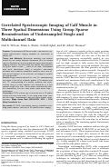 Cover page: Correlated spectroscopic imaging of calf muscle in three spatial dimensions using group sparse reconstruction of undersampled single and multichannel data