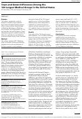 Cover page: Town and Gown Differences Among the 100 Largest Medical Groups in the United States