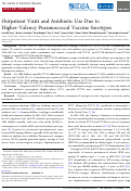 Cover page: Outpatient Visits and Antibiotic Use Due to Higher-Valency Pneumococcal Vaccine Serotypes.