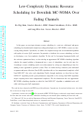 Cover page: Low-Complexity Dynamic Resource Scheduling for Downlink MC-NOMA Over Fading Channels