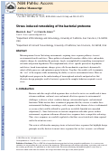 Cover page: Stress-Induced Remodeling of the Bacterial Proteome