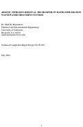 Cover page: Abiotic nitrogen removal mechanisms in rapid infiltration wastewater treatment systems