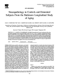 Cover page: Neuropathology in controls and demented subjects from the Baltimore longitudinal study of aging