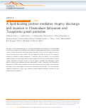 Cover page: A lipid-binding protein mediates rhoptry discharge and invasion in Plasmodium falciparum and Toxoplasma gondii parasites.