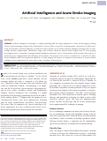 Cover page: Artificial Intelligence and Acute Stroke Imaging
