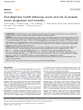 Cover page: Post-diagnostic health behaviour scores and risk of prostate cancer progression and mortality