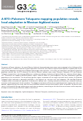 Cover page: A B73×Palomero Toluqueño mapping population reveals local adaptation in Mexican highland maize