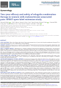 Cover page: Two-year efficacy and safety of relugolix combination therapy in women with endometriosis-associated pain: SPIRIT open-label extension study.