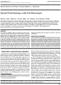 Cover page: Opioid pharmacology under the microscope