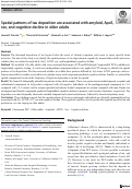 Cover page: Spatial patterns of tau deposition are associated with amyloid, ApoE, sex, and cognitive decline in older adults