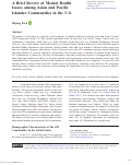 Cover page: A Brief Review of Mental Health Issues among Asian and Pacific Islander Communities in the U.S.