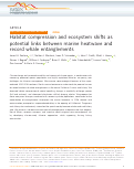 Cover page: Habitat compression and ecosystem shifts as potential links between marine heatwave and record whale entanglements.