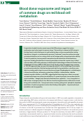 Cover page: Blood donor exposome and impact of common drugs on red blood cell metabolism