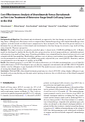 Cover page: Cost-Effectiveness Analysis of Atezolizumab Versus Durvalumab as First-Line Treatment of Extensive-Stage Small-Cell Lung Cancer in the USA.