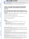 Cover page: A phase I, open-label study of trebananib combined with sorafenib or sunitinib in patients with advanced renal cell carcinoma.