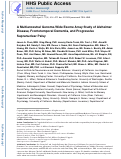 Cover page: A Multiancestral Genome-Wide Exome Array Study of Alzheimer Disease, Frontotemporal Dementia, and Progressive Supranuclear Palsy