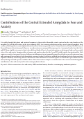 Cover page: Contributions of the Central Extended Amygdala to Fear and Anxiety