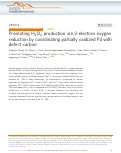 Cover page: Promoting H2O2 production via 2-electron oxygen reduction by coordinating partially oxidized Pd with defect carbon