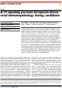 Cover page: IL-23 signaling limits ferroptosis-driven immunopathology during systemic fungal infection