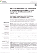 Cover page: Intraoperative Molecular Imaging for ex vivo Assessment of Peripheral Margins in Oral Squamous Cell Carcinoma