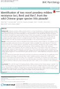 Cover page: Identification of two novel powdery mildew resistance loci, Ren6 and Ren7, from the wild Chinese grape species Vitis piasezkii