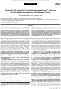 Cover page: Genotypic Diversity of Phytophthora cinnamomi and P. plurivora in Maryland's Nurseries and Mid-Atlantic Forests.