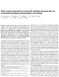 Cover page: Multi-modal optimization of bismuth vanadate photoanodes via combinatorial alloying and hydrogen processing