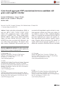 Cover page: Gene-based aggregate SNP associations between candidate AD genes and cognitive decline