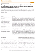 Cover page: Three‐year outcomes of a once daily fractionation scheme for accelerated partial breast irradiation (APBI) using 3‐D conformal radiotherapy (3D‐CRT)