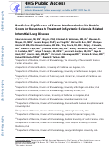 Cover page: Predictive Significance of Serum Interferon-Inducible Protein Score for Response to Treatment in Systemic Sclerosis-Related Interstitial Lung Disease.