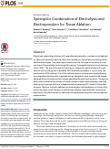 Cover page: Synergistic Combination of Electrolysis and Electroporation for Tissue Ablation