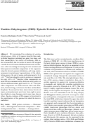 Cover page: Xanthine Dehydrogenase (XDH): Episodic Evolution of a ``Neutral'' Protein