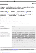 Cover page: Mapping Interictal activity in epilepsy using a hidden Markov model: A magnetoencephalography study.