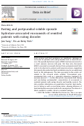 Cover page: Fasting and postprandial soluble epoxide hydrolase-associated eicosanoids of remitted patients with eating disorder.