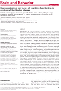 Cover page: Neuroanatomical correlates of cognitive functioning in prodromal Huntington disease