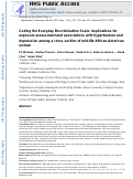 Cover page: Coding the Everyday Discrimination Scale: implications for exposure assessment and associations with hypertension and depression among a cross section of mid-life African American women