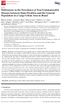 Cover page: Differences in the Prevalence of Non-Communicable Disease between Slum Dwellers and the General Population in a Large Urban Area in Brazil