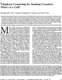Cover page: Telephone counseling for smoking cessation: What's in a call?