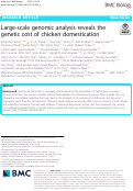 Cover page: Large-scale genomic analysis reveals the genetic cost of chicken domestication