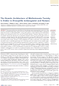 Cover page: The Genetic Architecture of Methotrexate Toxicity Is Similar in Drosophila melanogaster and Humans