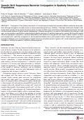 Cover page: Genetic drift suppresses bacterial conjugation in spatially structured populations.