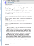 Cover page: Circulating cellular adhesion molecules and risk of diabetes: the Multi‐Ethnic Study of Atherosclerosis (MESA)