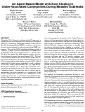 Cover page: An agent-based model of school closing in under-vacccinated communities during measles outbreaks