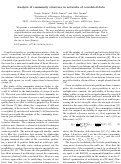 Cover page: Analysis of community structure in networks of correlated data