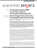 Cover page: The Synthetic Elicitor DPMP (2,4-dichloro-6-{(E)-[(3-methoxyphenyl)imino]methyl}phenol) Triggers Strong Immunity in Arabidopsis thaliana and Tomato