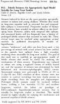 Cover page: Febrile seizures: An appropriately aged model suitable for long-term studies