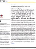 Cover page: Comparative Genomics of Cluster O Mycobacteriophages