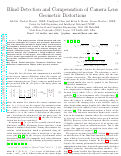 Cover page: Blind Detection and Compensation of Camera Lens Geometric Distortions